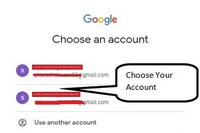 Choose your account